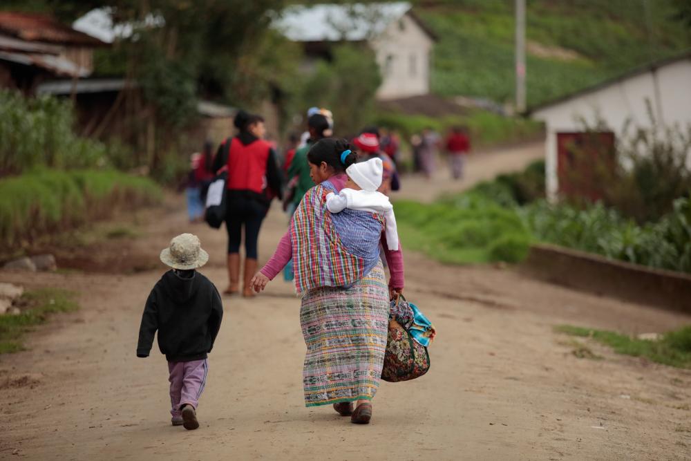 People from Guatemala on the road