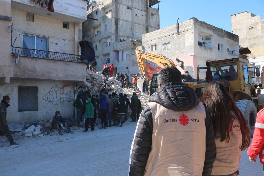 El personal de Caritas examina la destrucción en Lattakia y Tartous, Siria