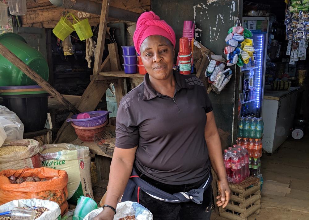 Woman in Cameroon food market